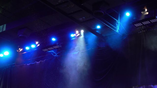 Abstract lighting background of events for concerts or plays in convention hall