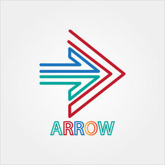 arrow GO UP FORWARD Logo Icon Sign Symbol Vector Template - EPS 10