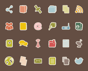 Isolated social media icon set design