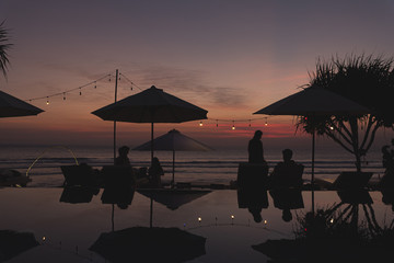 beautiful sunset views from a resort in bali
