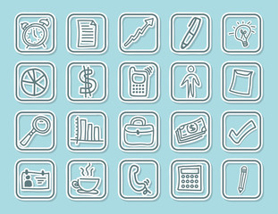 Variety icon set pack vector design