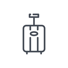 Luggage line icon. Baggage vector outline sign.