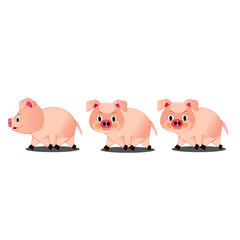 Three Piglets - Cartoon Vector Image