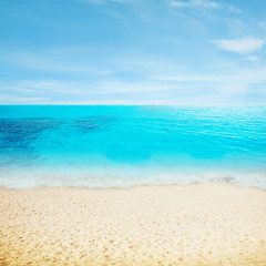 Summer island beach white sand