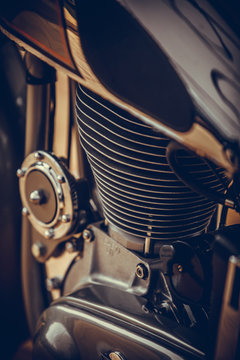 Vintage motorcycle cylinder