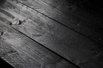 Black plank wood wall or floor texture perspective background for display or montage of product....
