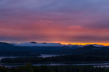 Wschód słońca Polańczyk - Bieszczady 
