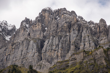 Fototapeta na wymiar view of rocky mountains in the canton of Glarus, Switzerland