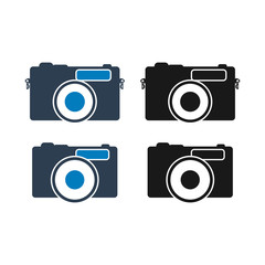Camera Icon set. Flat style vector EPS.