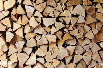 Runde Wanddeko Fotos Die Holzstruktur aus Birkenbrennholz.