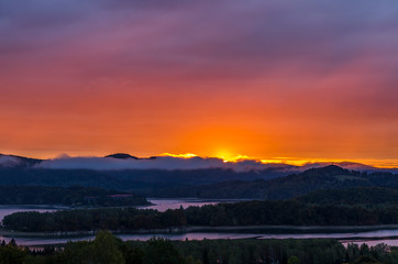 Wschód słońca Bieszczady - Polańczyk