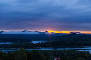 Wschód słońca Polańczyk - Bieszczady 