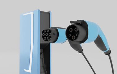 Type 1 or Type 2 EV Charger for Car Charging Station