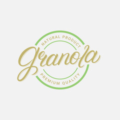 Granola hand written lettering logo