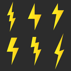 Lightning icon set