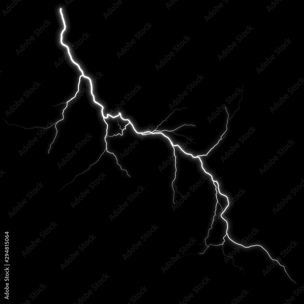 Wall mural lightning in the sky - cloud to air - isolated