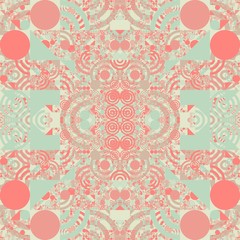 Abstract Symbols Random Distributed Pattern Generative Art background illustration