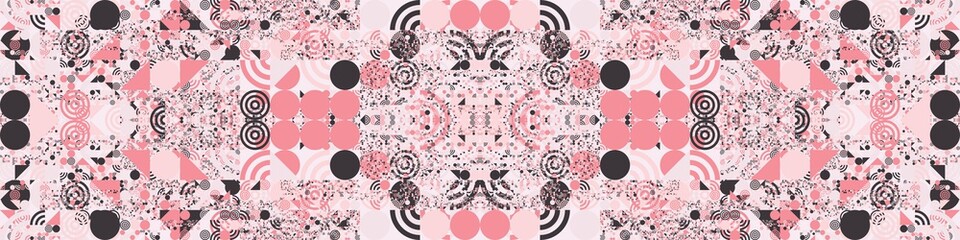 Abstract Symbols Random Distributed Pattern Generative Art background illustration