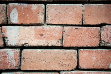 red old brick wall background