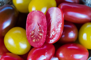 Fresh and colorful cherry tomatoes