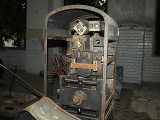 máquina de mina abandonada