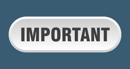 important button. important rounded white sign. important