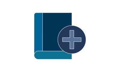 Fototapeta premium Book add icon for adding books