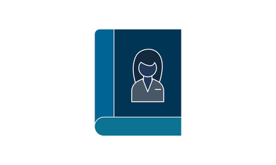Fototapeta premium Address book icon for storing contact details