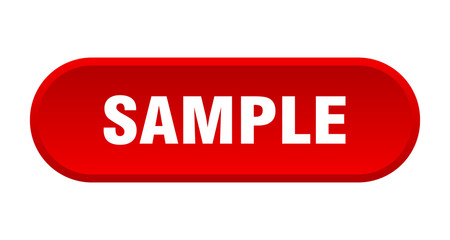 sample button. sample rounded red sign. sample