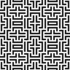 Vector seamless geometric pattern. Modern techno texture. Repeating abstract digital background with creative shapes