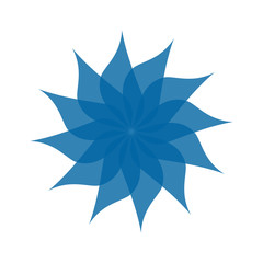 Light blue abstract geometric flower logo template. Business abstract icon isolated on white. Use for logo, sign, symbol, web, label, icon. Vector illustration