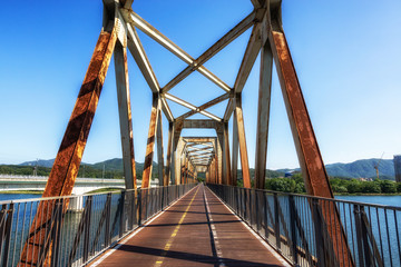 bike lane bridge over bukhangang