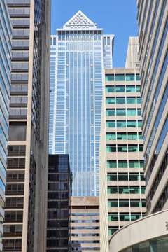 PHILADELPHIA, USA - JUNE 11, 2013: BNY Mellon Center in Philadelphia. As of 2014 the 241m tall skyscraper is the 4th tallest in Philadelphia. It is headquarters for Sunoco and FMC Corporation.