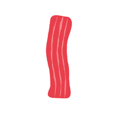 Vector illustration of a rasher of bacon.