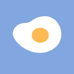 Vector illustration of a fried egg.