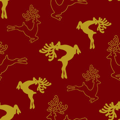 Christmas seamless pattern. Vector illustration. 