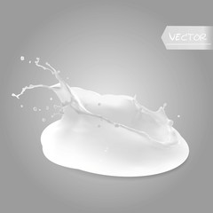 Milk splash. Vector illustration.
