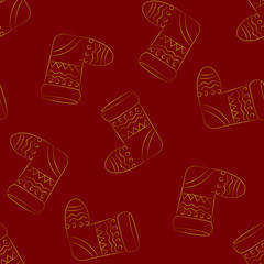 Christmas seamless pattern. Vector illustration. 