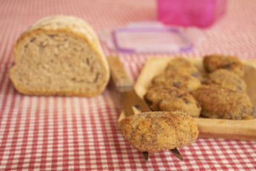 fried eggplant meatball
