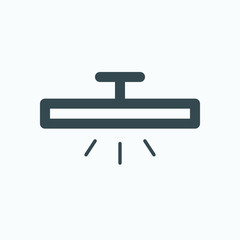 Backlight isolated icon, LED backlight linear vector icon