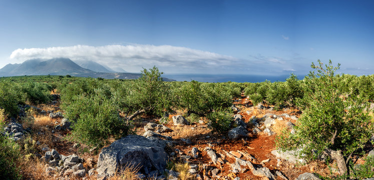 Amazing Landscape view of Exo Mani near Areopoli, Peleponnes, Greece