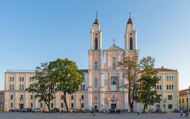 Kaunas - Jesuit church of St. Francis Xavier in the center of Kaunas in Lithuania