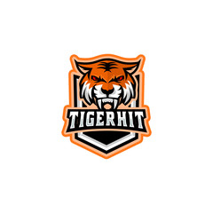 E Sport Tiger Team Vector Illustration