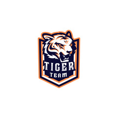 E Sport Tiger Team Vector Illustration