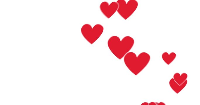 Hand drawn hearts social media likes concept against white background