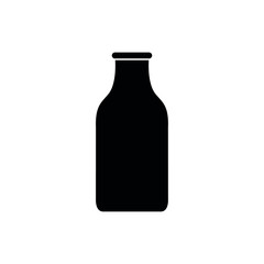 bottle icon - black vector