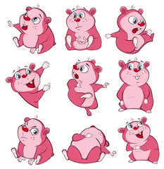 Gordijnen Vector Illustration of a Cute Cartoon Character Guinea Pig  for you Design and Computer Game © liusa