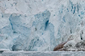 Tuinposter Glaciers, ice, glacier fronts morains the landscape of Spitsbergen. © Menno Schaefer
