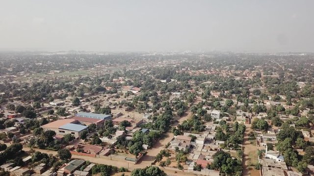 Aerial view of Matola, suburbs of Maputo -capital city of Mozambique