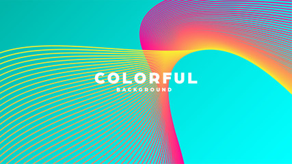 Modern minimal colorful abstract background, lines and geometric shapes design with gradient color. Vector illustration.